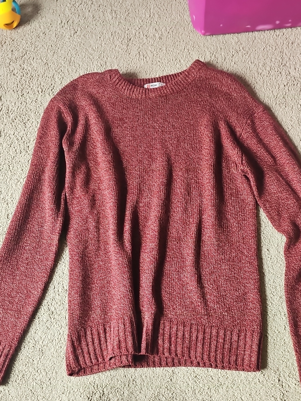 Men's Crewneck Sweater in Dusty Rose